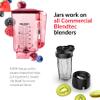 Blendtec 90 oz WildSide Jar, Commercial Grade - Five-Sided Replacement Blender Jar - Compatible with Blendtec Blenders - 36 oz Blending Capacity - Red view 3