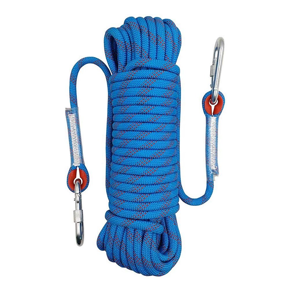 Aoneky Outdoor 10mm 98ft Static Utility Rope, Heavy Duty Polyester Rope for Pulling, Rigging, Tree Work & Hunting, Gym Fitness, 2000LB Tensile Strength, Blue