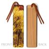 Yellow Willow Wooden Bookmark | Nature Photography by Mike DeCesare Design | Handmade Wood Bookmark with Brown Ultrasuede Tassel | Made in the USA view 3