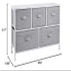 Amazon Basics Extra Wide Fabric 5-Drawer Storage Organizer Unit for Bedroom Closet, White view 3