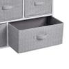 Amazon Basics Extra Wide Fabric 5-Drawer Storage Organizer Unit for Bedroom Closet, White view 4