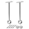 uxcell Ceiling-Mount Bracket, Wardrobe Pipe Bracket, 32mm Dia, Shower Curtain Closet Wardrobe Rod Lever Support Holder Pipe Flange Socket 2pcs(350mm Height) view 1