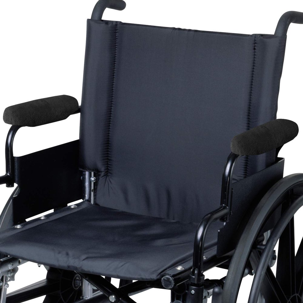 TOMMHANES AMISGUOER Armrest Covers 9" Wheelchair Arm Rest Covers Arm Pads Wheelchair Armrest Pads Washable(WAP9-01B)