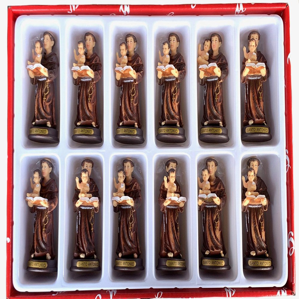 3" Set of 12 pcs St. Anthony Estatue Catholic Santo Antonio 3 Inch New