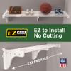 EZ Shelf-Expandable-Closet Shelf (NO Hanging Rod)- 64.3 - 119 -White- Easy Install to 1 Sidewall and Backwall (EZS-SW118-1-1) -Wire Closet Shelving Alternative view 2