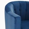 Adore Decor Ivey Barrel Chair, Button Tufted Plush Back Cushion, Luxury Black Wooden Legs, Modern Living Room Upholstery Accent Furniture, Blue Velvet view 4
