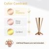 2 Pcs Tabletop Metal Wedding Flower Trumpet Vase, 9.8 inch Table Decorative Centerpiece, Artificial Flower Arrangements for Anniversary Ceremony Party Birthday Event Aisle Home Decoration (Gold) view 4