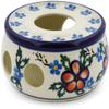 Polmedia Polish Pottery Heater - Lancaster Rose Pattern Handmade in Boleslawiec Poland by Ceramika Artystyczna + Certificate of Authenticity view 1