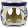 Polmedia Polish Pottery Heater - Lancaster Rose Pattern Handmade in Boleslawiec Poland by Ceramika Artystyczna + Certificate of Authenticity view 3