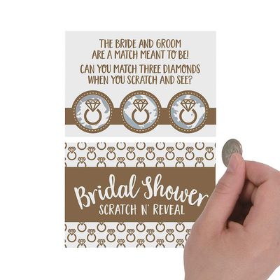 Fun Express Scratch N Win Bridal Shower Game - Interactive Wedding Game for Guests - Perfect for Fun Bridal Party Entertainment & Ice Breaker - Engaging Activity for Showers & Receptions - 12 Pieces