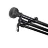 A&F Rod Dcor - Bead 13/16" Triple Curtain Rod 28-48 inch - Black view 1