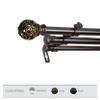 A&F Rod Dcor - Baroque 13/16" Triple Curtain Rod 48-84 inch - Cocoa view 4