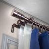 A&F Rod Dcor - Grayson 13/16" Triple Curtain Rod 66-120 inch - Cocoa view 2