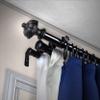 A&F Rod Dcor - Fargo 13/16" Triple Curtain Rod 48-84 inch - Black view 1