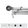 A&F Rod Dcor - Baroque 13/16" Triple Curtain Rod 28-48 inch - Satin Nickel view 2