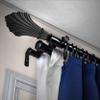 A&F Rod Dcor - Esprit 13/16" Triple Curtain Rod 66-120 inch - Black view 1
