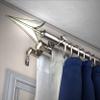 A&F Rod Dcor - Head 13/16" Triple Curtain Rod 66-120 inch - Satin Nickel view 1