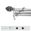 A&F Rod Dcor - Ashland 13/16" Triple Curtain Rod 48-84 inch - Satin Nickel view 2
