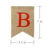 Burlap Baseball Happy Birthday Banner, Jute Baseball Party Sign, Pre Stung Bday Bunting Decoration view 2
