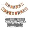 Burlap Baseball Happy Birthday Banner, Jute Baseball Party Sign, Pre Stung Bday Bunting Decoration view 3