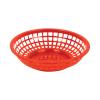 Restaurant Essentials 8" round basket, red, comes in dozen view 1