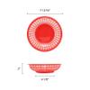 Restaurant Essentials 8" round basket, red, comes in dozen view 2