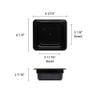 Restaurant Essentials Sixth size 2 1/2" deep polycarbonate food pan, black, comes in each view 2