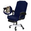 SARAFLORA Office Chair Cover- Large, Navy- Removable Computer Chair Covers for Office Chair with Zipper for Universal Rotating Chair Desk Chair Cover High Back Chairs Seat Washable Protector for Pets view 1