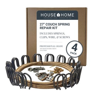 House2Home 27" 4 Pack Couch Spring Repair Kit Recliner Chair & Couch Cushion Support Sofa Support for Sagging Cushions, Sagging Couch Support Recliner Springs Replacement