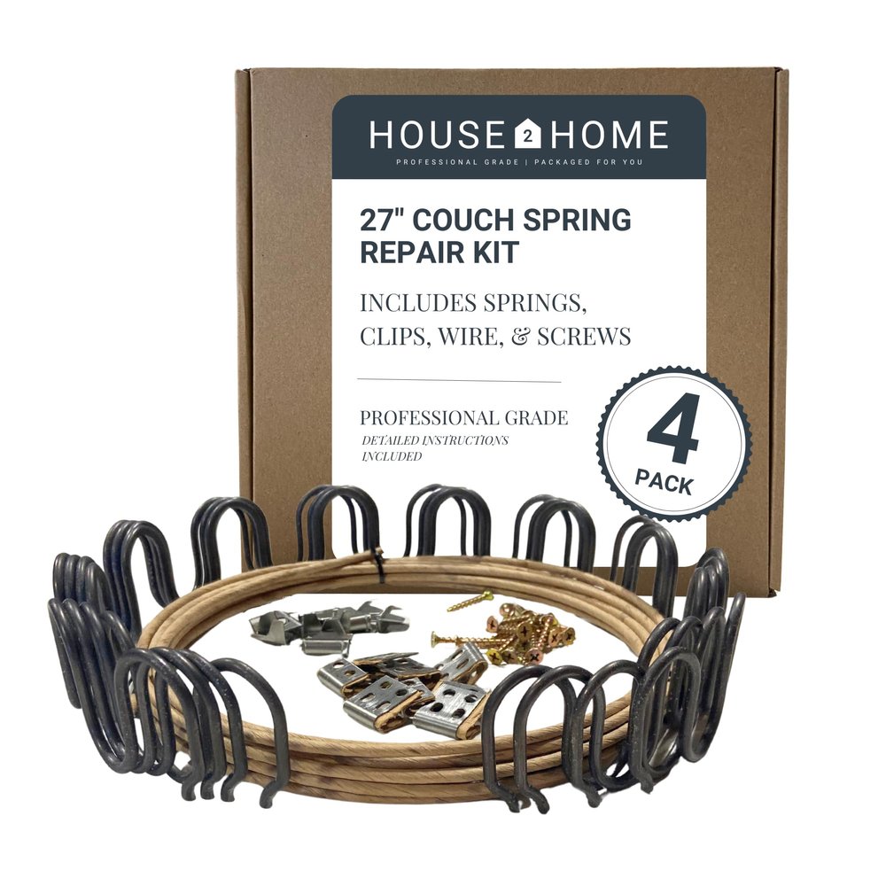House2Home 27" 4 Pack Couch Spring Repair Kit Recliner Chair & Couch Cushion Support Sofa Support for Sagging Cushions, Sagging Couch Support Recliner Springs Replacement