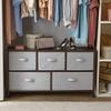 Amazon Basics Extra Wide Fabric 5-Drawer Storage Organizer Unit for Bedroom Closet, Bronze view 2
