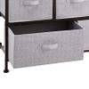 Amazon Basics Extra Wide Fabric 5-Drawer Storage Organizer Unit for Bedroom Closet, Bronze view 3