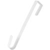 Over Door Wreath Hanger Hook - White 12" Thin Metal Christmas Season Holder view 1