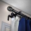 A&F Rod Dcor - Foliage 13/16" Triple Curtain Rod 66-120 inch - Black view 1