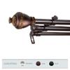 A&F Rod Dcor - Eva 13/16" Triple Curtain Rod 48-84 inch - Cocoa view 2