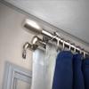 A&F Rod Dcor - Caleb 13/16" Triple Curtain Rod 66-120 inch - Satin Nickel view 1