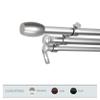 A&F Rod Dcor - Caleb 13/16" Triple Curtain Rod 66-120 inch - Satin Nickel view 2