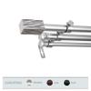 A&F Rod Dcor - Oak 13/16" Triple Curtain Rod 48-84 inch - Satin Nickel view 2