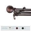 A&F Rod Dcor - Dipper 13/16" Triple Curtain Rod 28-48 inch - Cocoa view 2