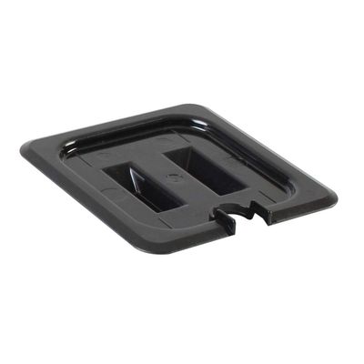 Restaurant Essentials Sixth size slotted cover for polycarbonate food pan, black, comes in each