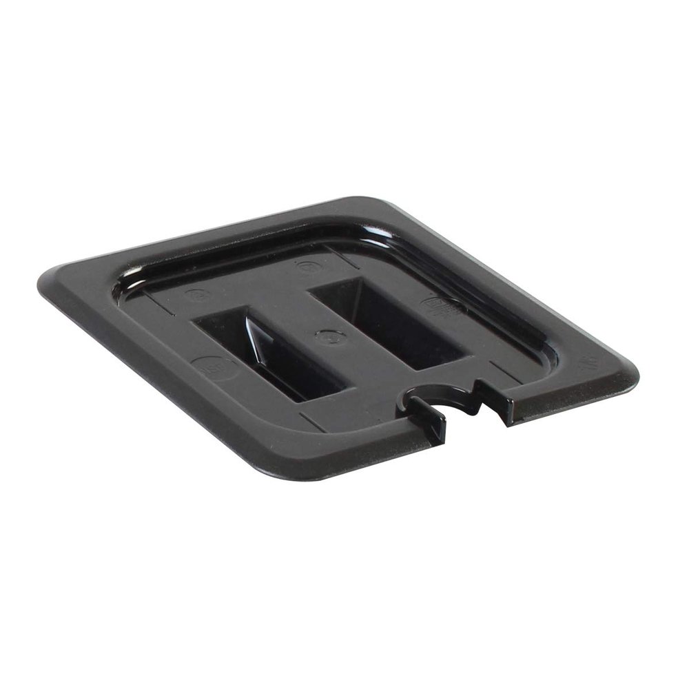 Restaurant Essentials Sixth size slotted cover for polycarbonate food pan, black, comes in each