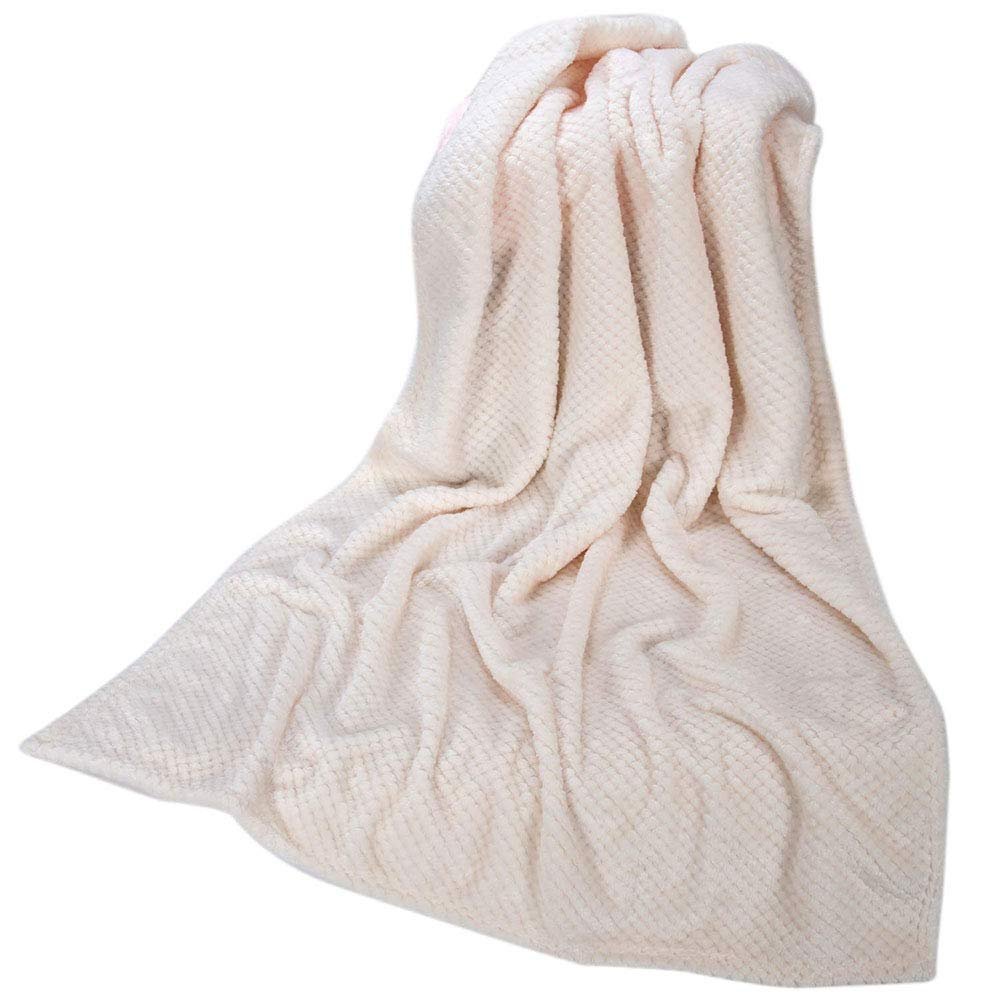 Fluffy Warm Cream White Blanket Baby Girl Boy Coral Fleece Throw Blanket Outdoor Indoor Blanket Travel Decorative Blanket Newborn Throw,40"x60"