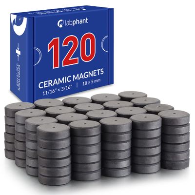 APPLAB Ceramic Round Disk Magnets, Perfect for DIY, Art Projects or Whiteboards & Fridge Organization (0.7")