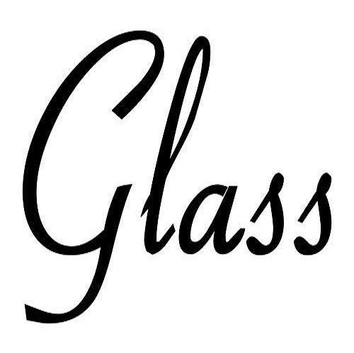 Glass 2.5w x 2h Label | Kitchen Pantry Organization | Die Cut Vinyl Decal | Black Retro Font (Sticker Only)
