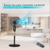 BLACK+DECKER 16" Dual Blade Standing Fan with Remote Control, Oscillating Floor Fan with 3 Speeds, Adjustable Height, 90-Degree Oscillation, 30-Degree Tilt, Shut-Off Timer, BFSD116B, Black view 4