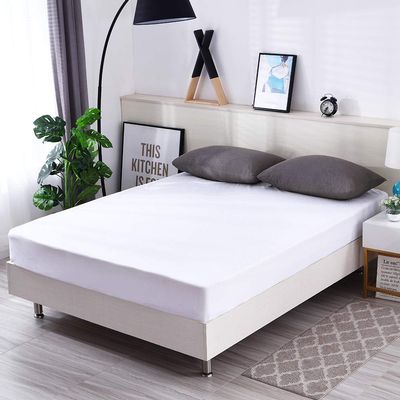 100% Waterproof Mattress Protector, Short King Size - 21 Inch Deep Pocket, Extra Soft 100% Cotton Terry Surface - Fitted Style Mattress Protector Cover, White