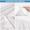 100% Waterproof Mattress Protector, Queen Size - 12 Inch Deep Pocket, Extra Soft 100% Cotton Terry Surface - Fitted Style Mattress Protector Cover, White view 3