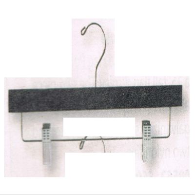 12 New Black Wooden 14 inch Pant/Skirt Garment Clip Hangers