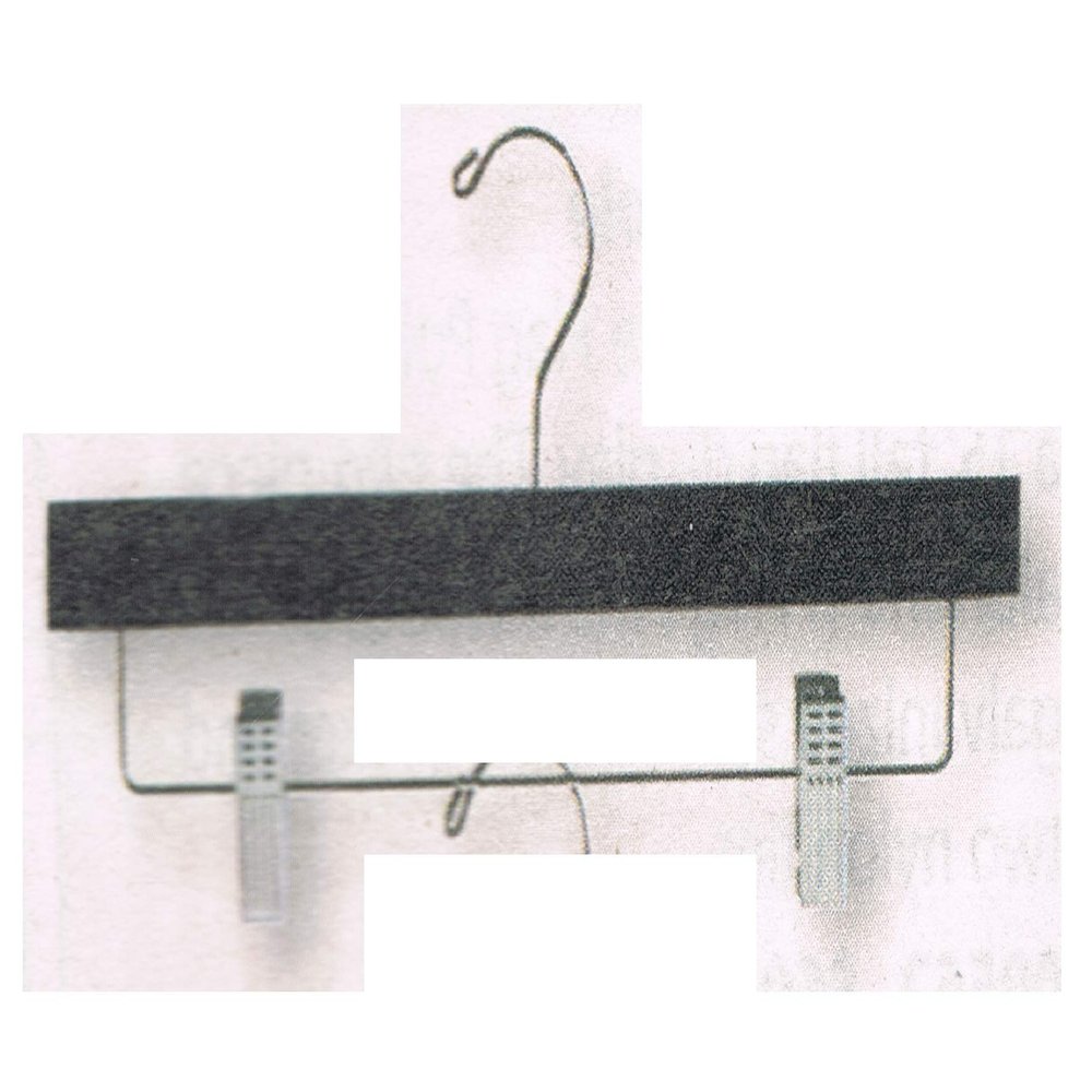 12 New Black Wooden 14 inch Pant/Skirt Garment Clip Hangers