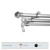 A&F Rod Dcor - Global 13/16" Triple Curtain Rod 48-84 inch - Satin Nickel view 2